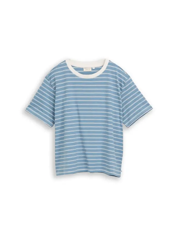 TOM TAILOR DENIM TOM TAILOR DENIM Majica  modra / bela