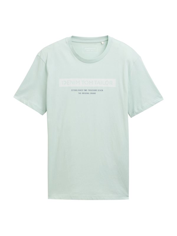 TOM TAILOR DENIM TOM TAILOR DENIM Majica  mornarska / pastelno zelena / bela