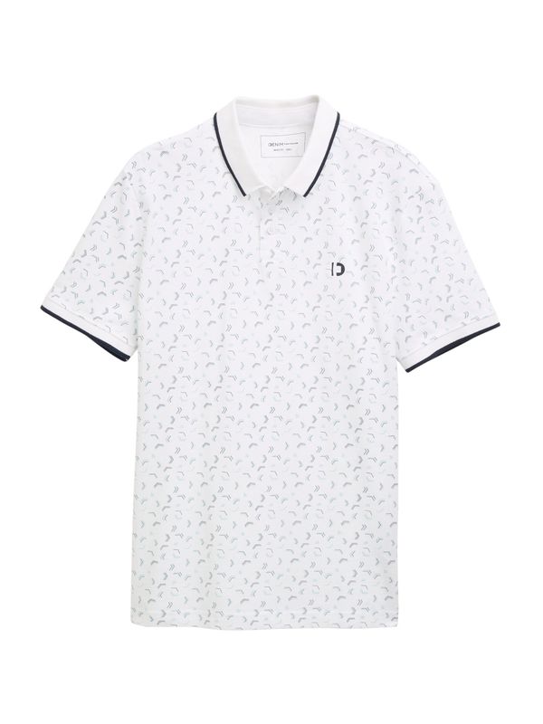 TOM TAILOR DENIM TOM TAILOR DENIM Majica  mornarska / voda / bela