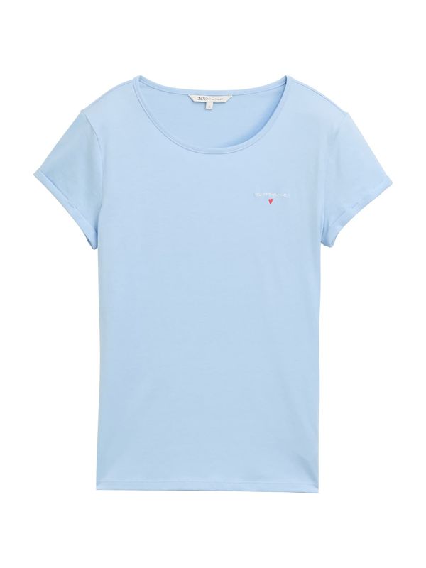 TOM TAILOR DENIM TOM TAILOR DENIM Majica  nebeško modra / brusnica / bela