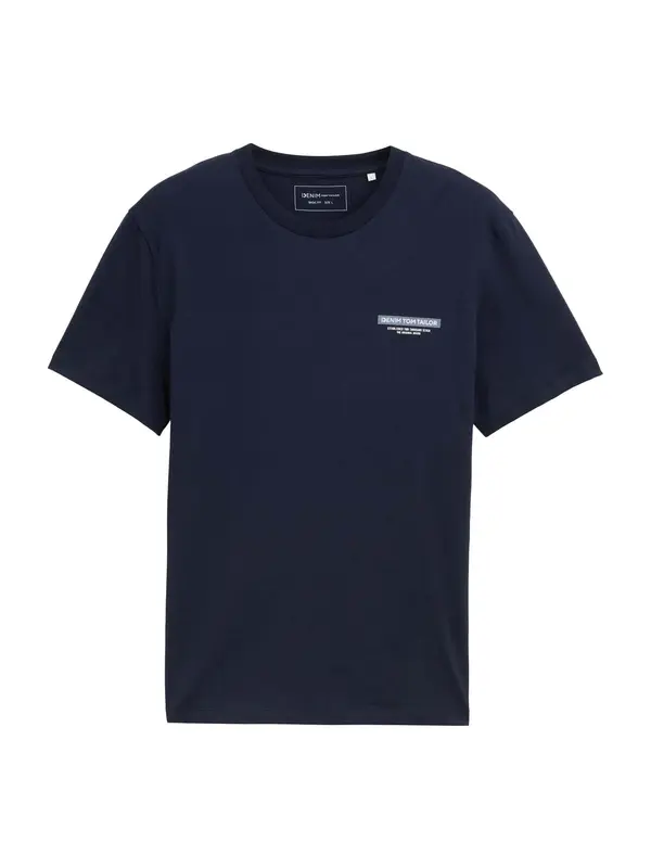 TOM TAILOR DENIM TOM TAILOR DENIM Majica  nočno modra / off-bela