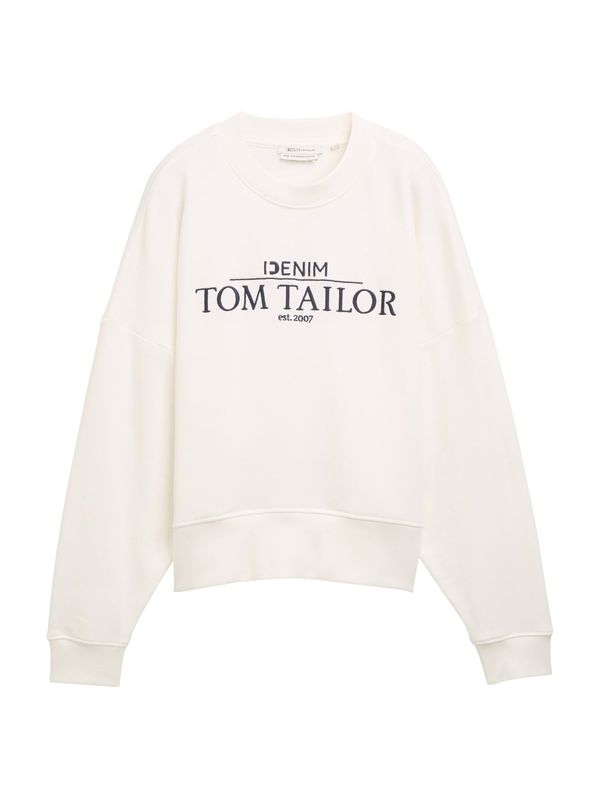 TOM TAILOR DENIM TOM TAILOR DENIM Majica  nočno modra / off-bela