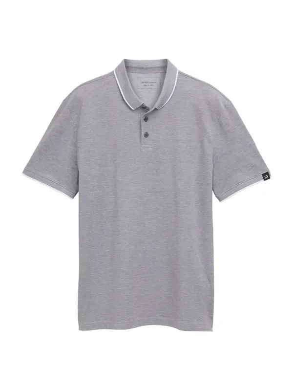 TOM TAILOR DENIM TOM TAILOR DENIM Majica  pegasto siva / bela