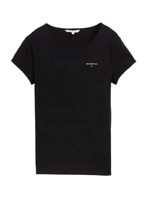 TOM TAILOR DENIM TOM TAILOR DENIM Majica  rdeča / črna / bela