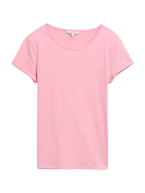 TOM TAILOR DENIM TOM TAILOR DENIM Majica  roza / bela