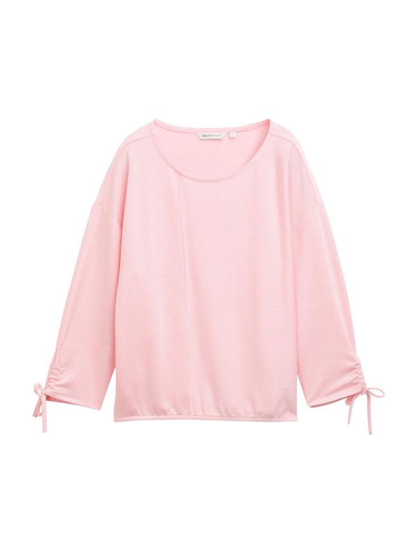 TOM TAILOR DENIM TOM TAILOR DENIM Majica  roza / bela