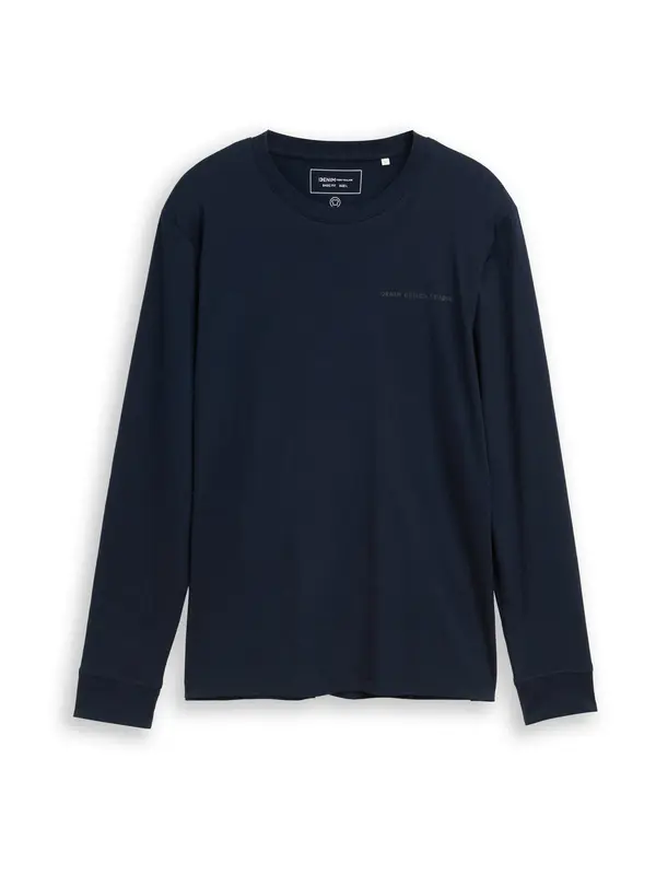 TOM TAILOR DENIM TOM TAILOR DENIM Majica 'Solid'  temno modra