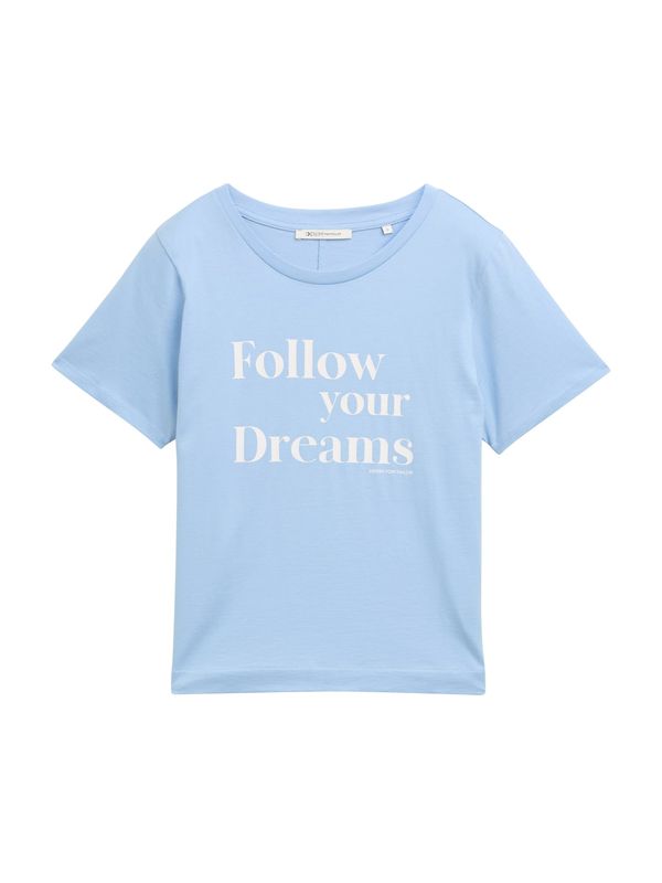 TOM TAILOR DENIM TOM TAILOR DENIM Majica  svetlo modra / bela