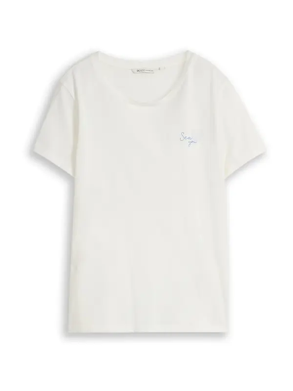 TOM TAILOR DENIM TOM TAILOR DENIM Majica  svetlo modra / off-bela
