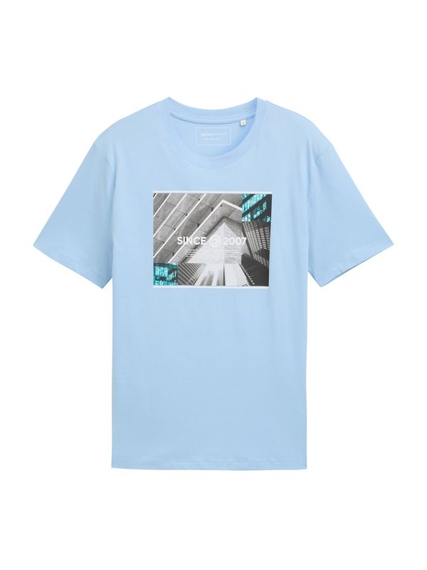 TOM TAILOR DENIM TOM TAILOR DENIM Majica  svetlo modra / siva / temno siva