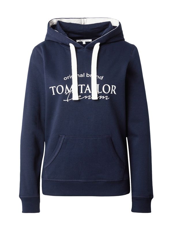 TOM TAILOR DENIM TOM TAILOR DENIM Majica  temno modra / bela