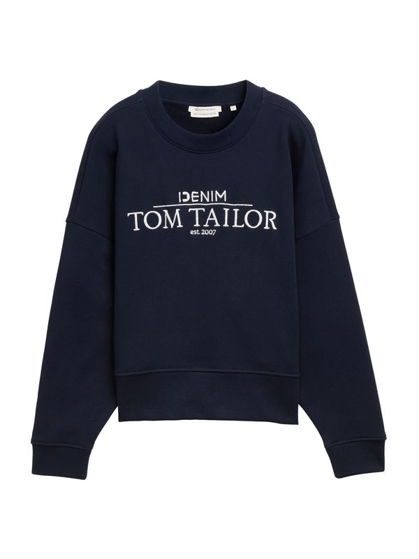 TOM TAILOR DENIM TOM TAILOR DENIM Majica  temno modra / bela