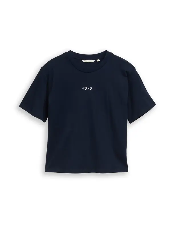 TOM TAILOR DENIM TOM TAILOR DENIM Majica  temno modra / bela