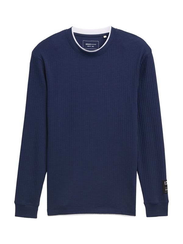 TOM TAILOR DENIM TOM TAILOR DENIM Majica  temno modra / bela