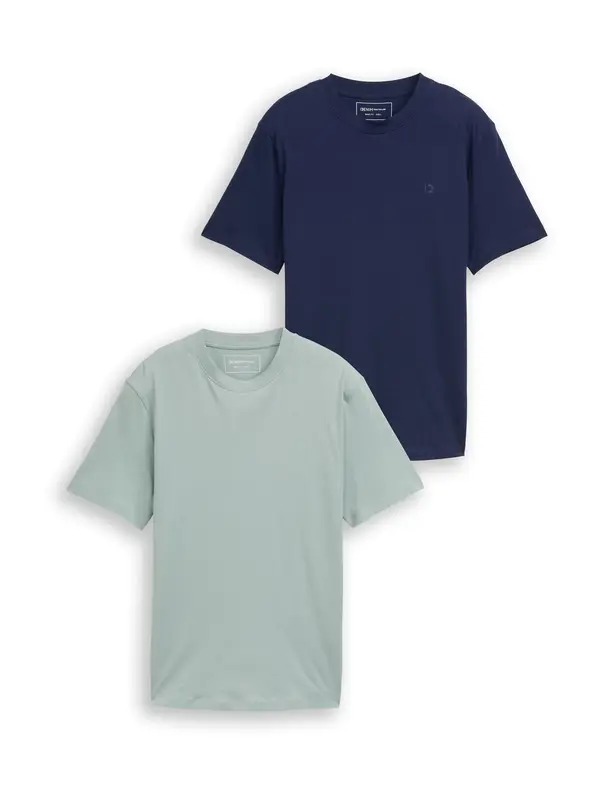 TOM TAILOR DENIM TOM TAILOR DENIM Majica  temno modra / meta