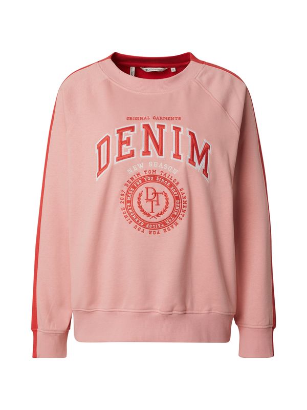 TOM TAILOR DENIM TOM TAILOR DENIM Majica  temno oranžna / rosé / bela