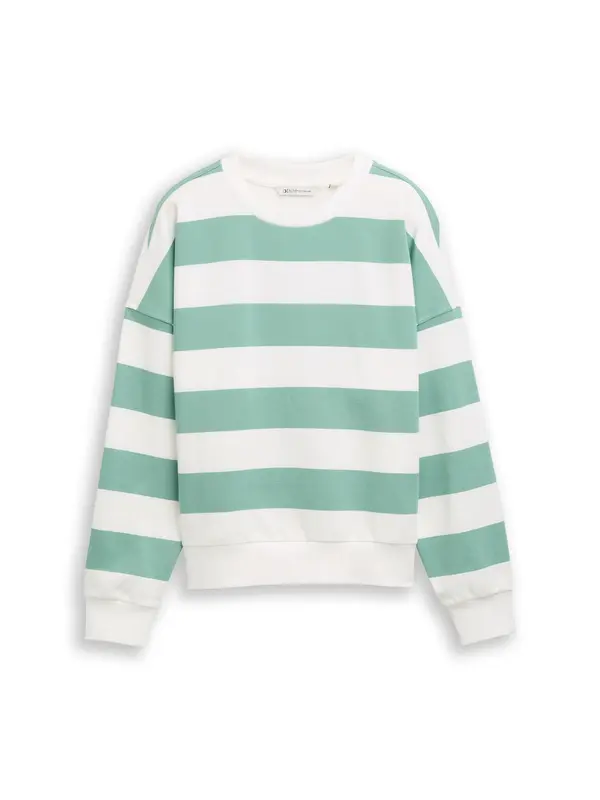 TOM TAILOR DENIM TOM TAILOR DENIM Majica  zelena / bela
