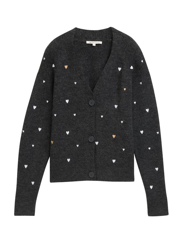 TOM TAILOR DENIM TOM TAILOR DENIM Pletena jopa  kamela / antracit / bela