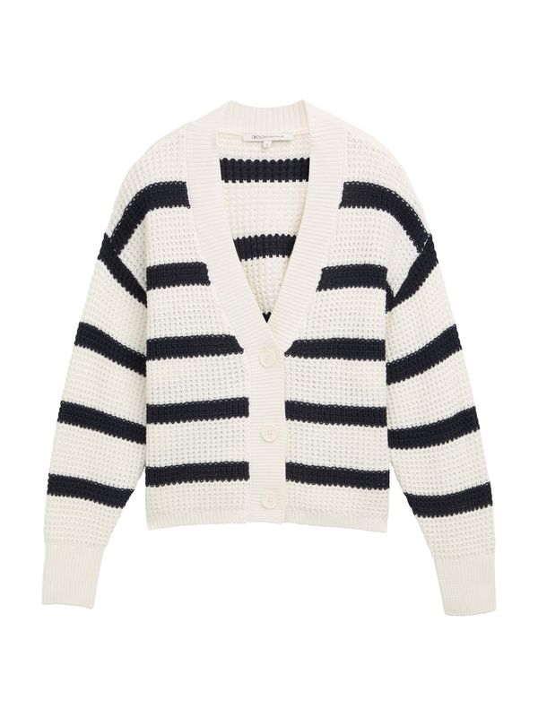 TOM TAILOR DENIM TOM TAILOR DENIM Pletena jopa  mornarska / bela