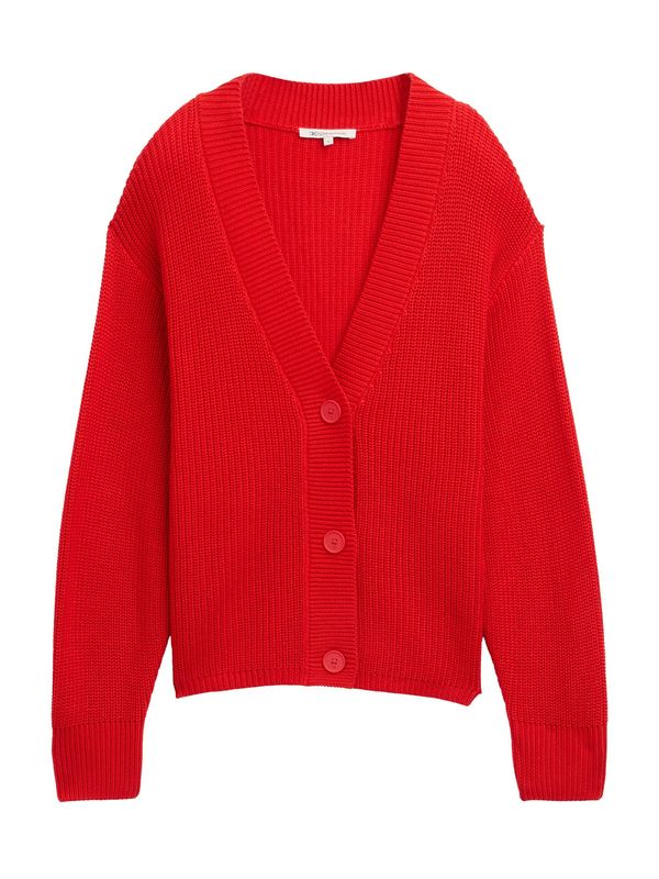 TOM TAILOR DENIM TOM TAILOR DENIM Pletena jopa  rdeča