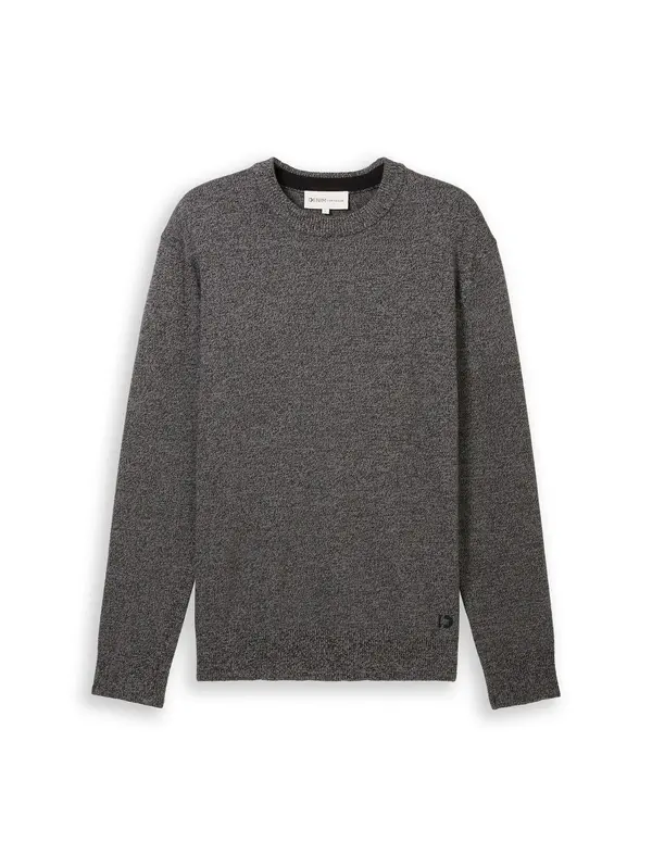 TOM TAILOR DENIM TOM TAILOR DENIM Pulover  antracit / črna