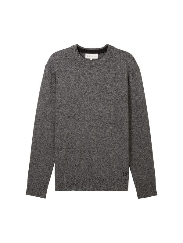 TOM TAILOR DENIM TOM TAILOR DENIM Pulover  antracit / črna