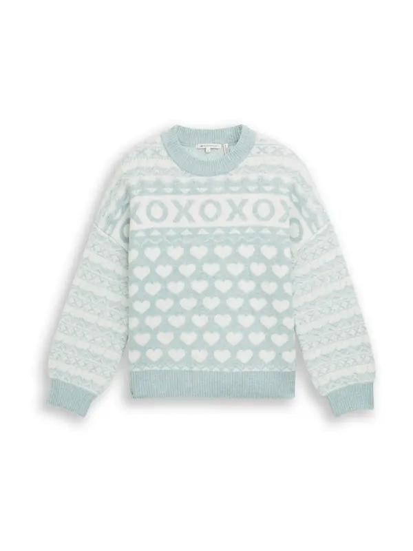 TOM TAILOR DENIM TOM TAILOR DENIM Pulover  meta / bela