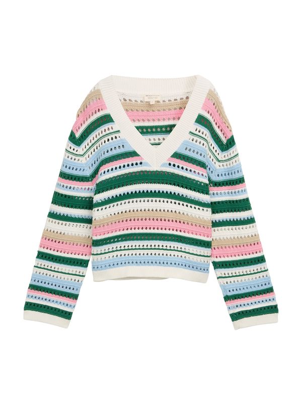 TOM TAILOR DENIM TOM TAILOR DENIM Pulover  svetlo bež / svetlo modra / zelena / roza