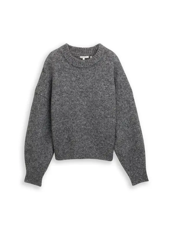 TOM TAILOR DENIM TOM TAILOR DENIM Pulover  temno siva