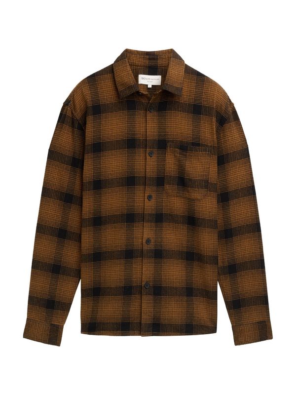 TOM TAILOR DENIM TOM TAILOR DENIM Srajca  konjak / črna