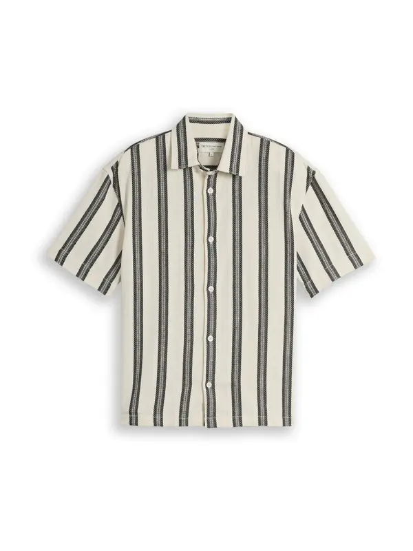 TOM TAILOR DENIM TOM TAILOR DENIM Srajca  temno siva / volneno bela