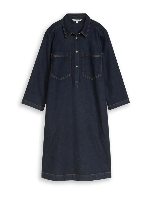 TOM TAILOR TOM TAILOR Dolga srajca  temno modra