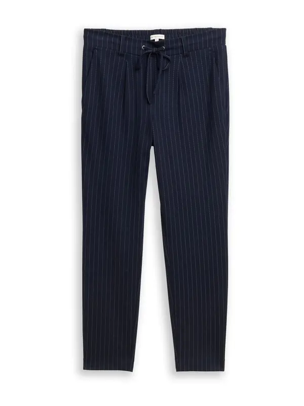 TOM TAILOR TOM TAILOR Hlače z naborki  golobje modra / temno modra