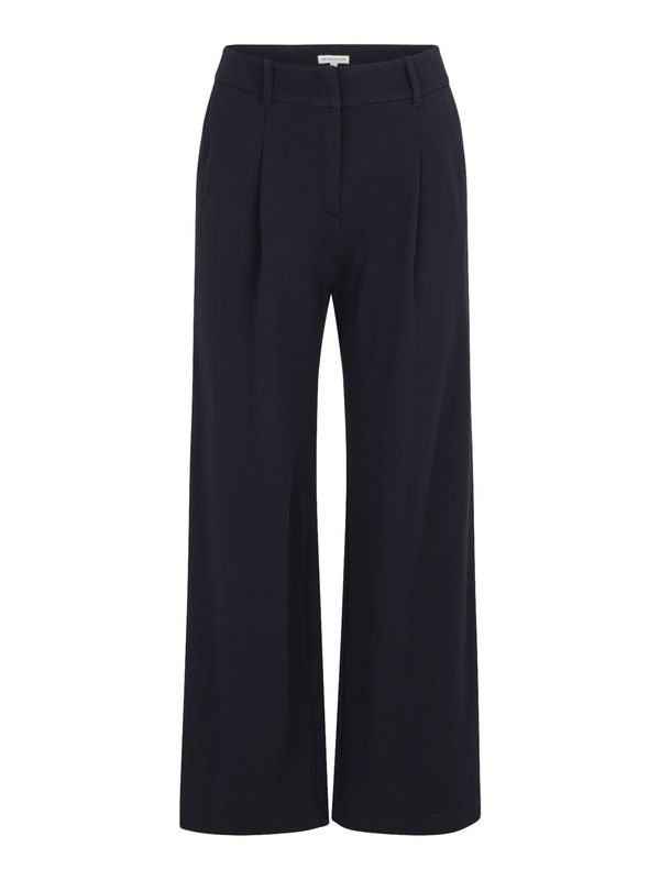 TOM TAILOR TOM TAILOR Hlače z naborki  marine