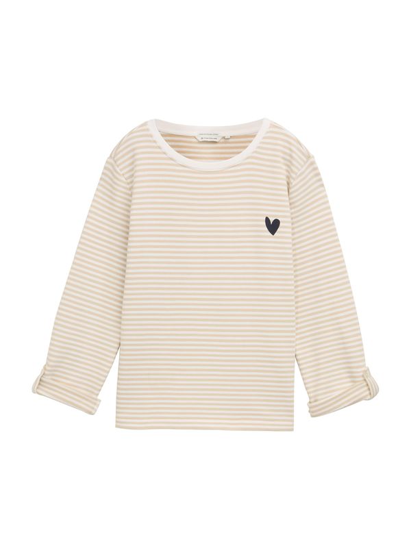 TOM TAILOR TOM TAILOR Majica  bež / mornarska / off-bela