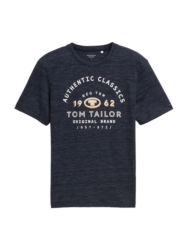 TOM TAILOR TOM TAILOR Majica  bež / temno modra / bela