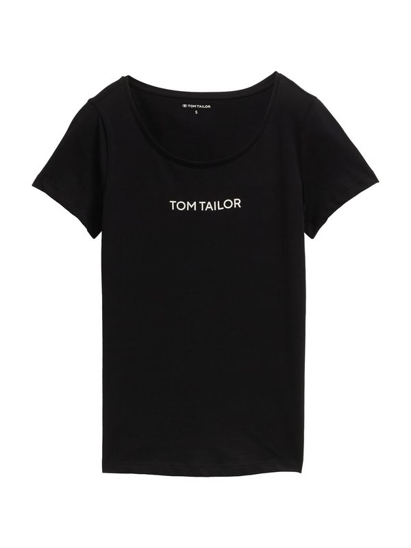 TOM TAILOR TOM TAILOR Majica  črna / bela