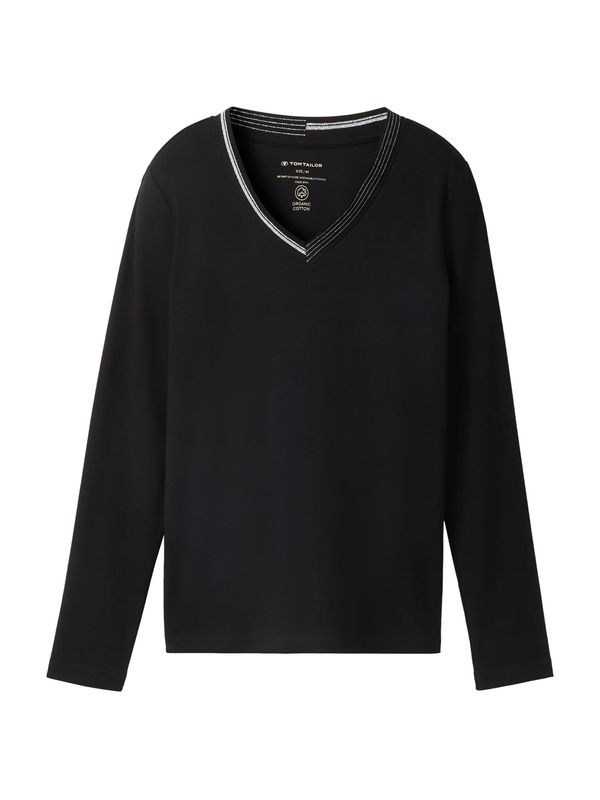 TOM TAILOR TOM TAILOR Majica  črna / bela