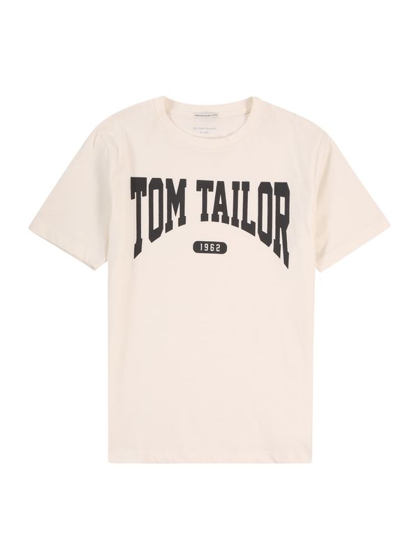 TOM TAILOR TOM TAILOR Majica  črna / volneno bela