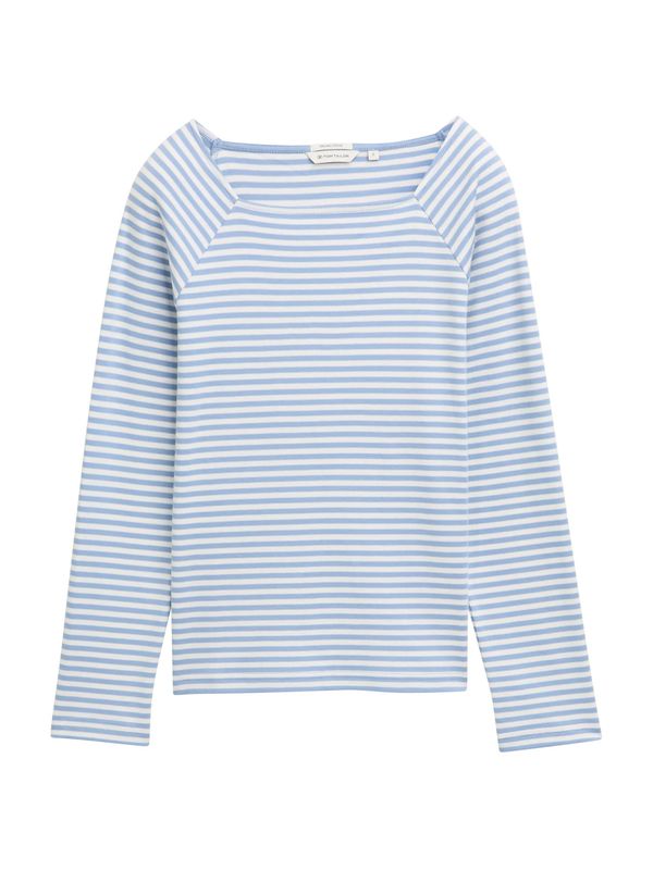 TOM TAILOR TOM TAILOR Majica  golobje modra / bela