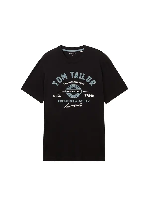 TOM TAILOR TOM TAILOR Majica  golobje modra / črna / bela