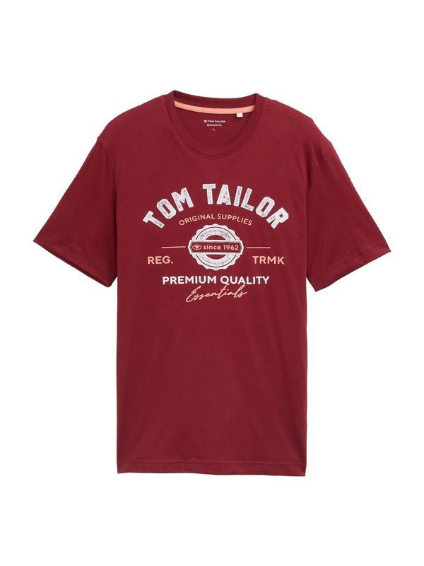 TOM TAILOR TOM TAILOR Majica  losos / karminsko rdeča / bela