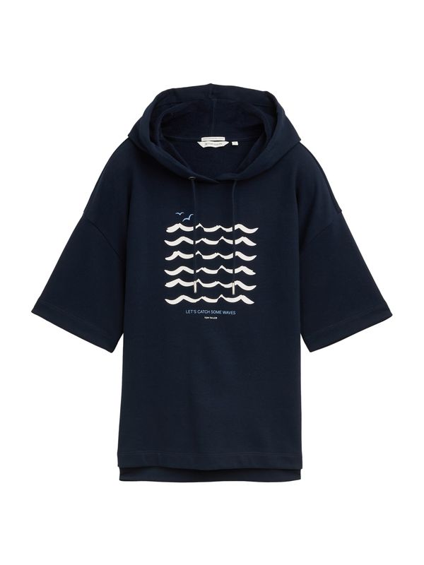 TOM TAILOR TOM TAILOR Majica  marine / golobje modra / bela