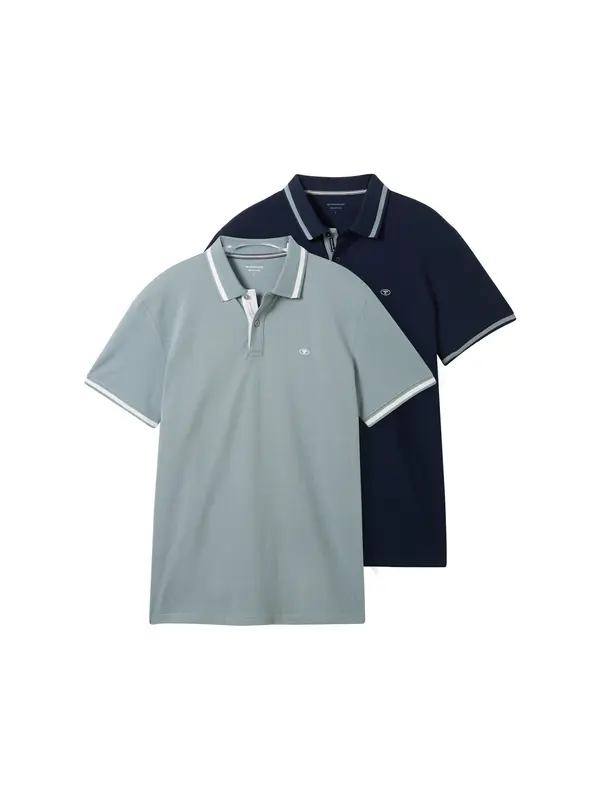 TOM TAILOR TOM TAILOR Majica  marine / svetlo modra / bela