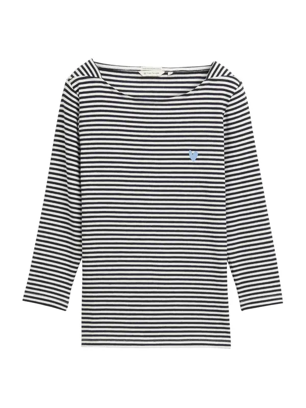 TOM TAILOR TOM TAILOR Majica  marine / svetlo modra / bela