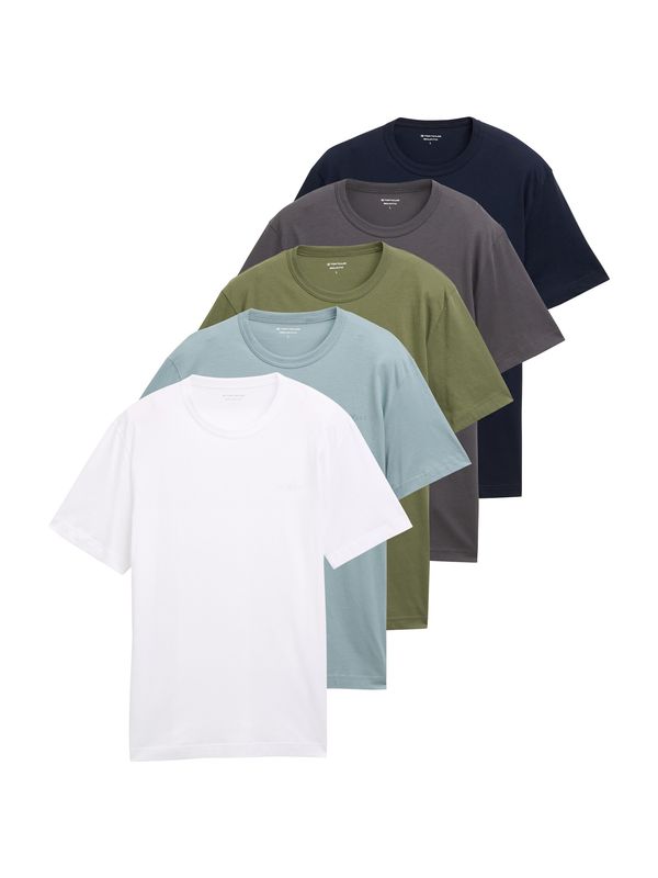 TOM TAILOR TOM TAILOR Majica  marine / svetlo modra / siva / oliva / bela