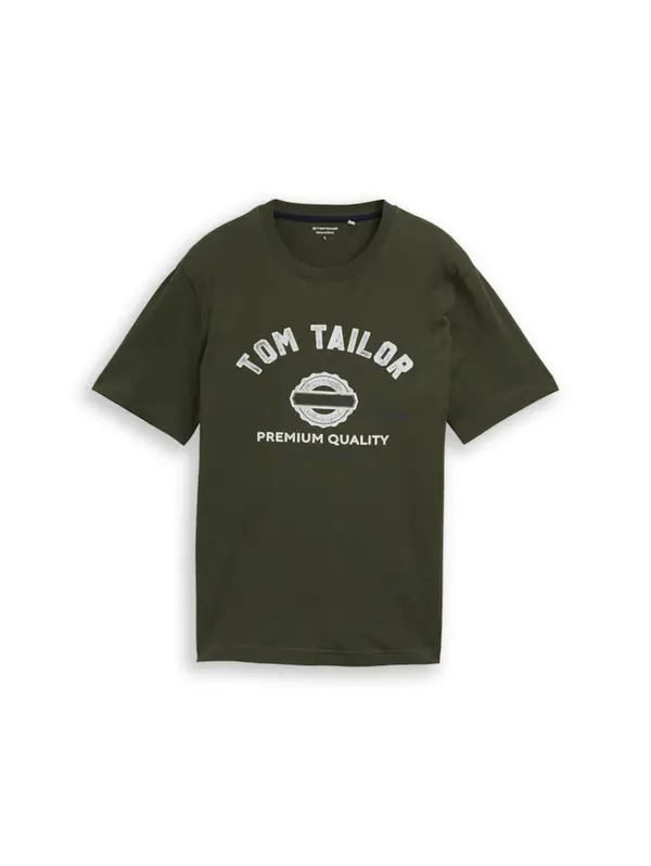 TOM TAILOR TOM TAILOR Majica  marine / temno zelena / bela