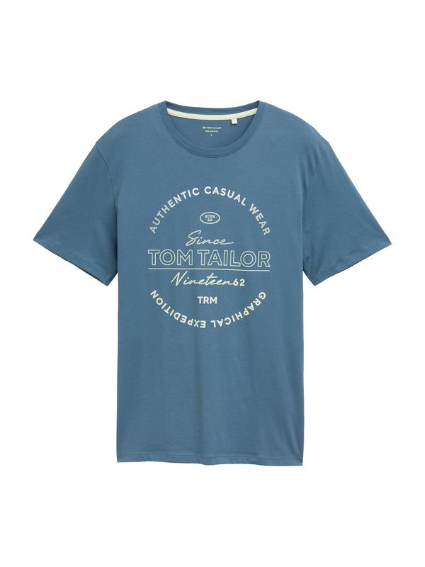 TOM TAILOR TOM TAILOR Majica  modra / pastelno zelena / off-bela