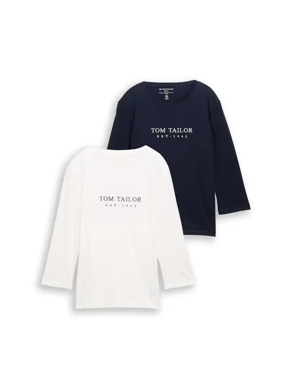 TOM TAILOR TOM TAILOR Majica  mornarska / bela