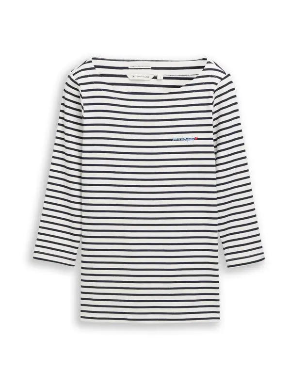 TOM TAILOR TOM TAILOR Majica  mornarska / off-bela